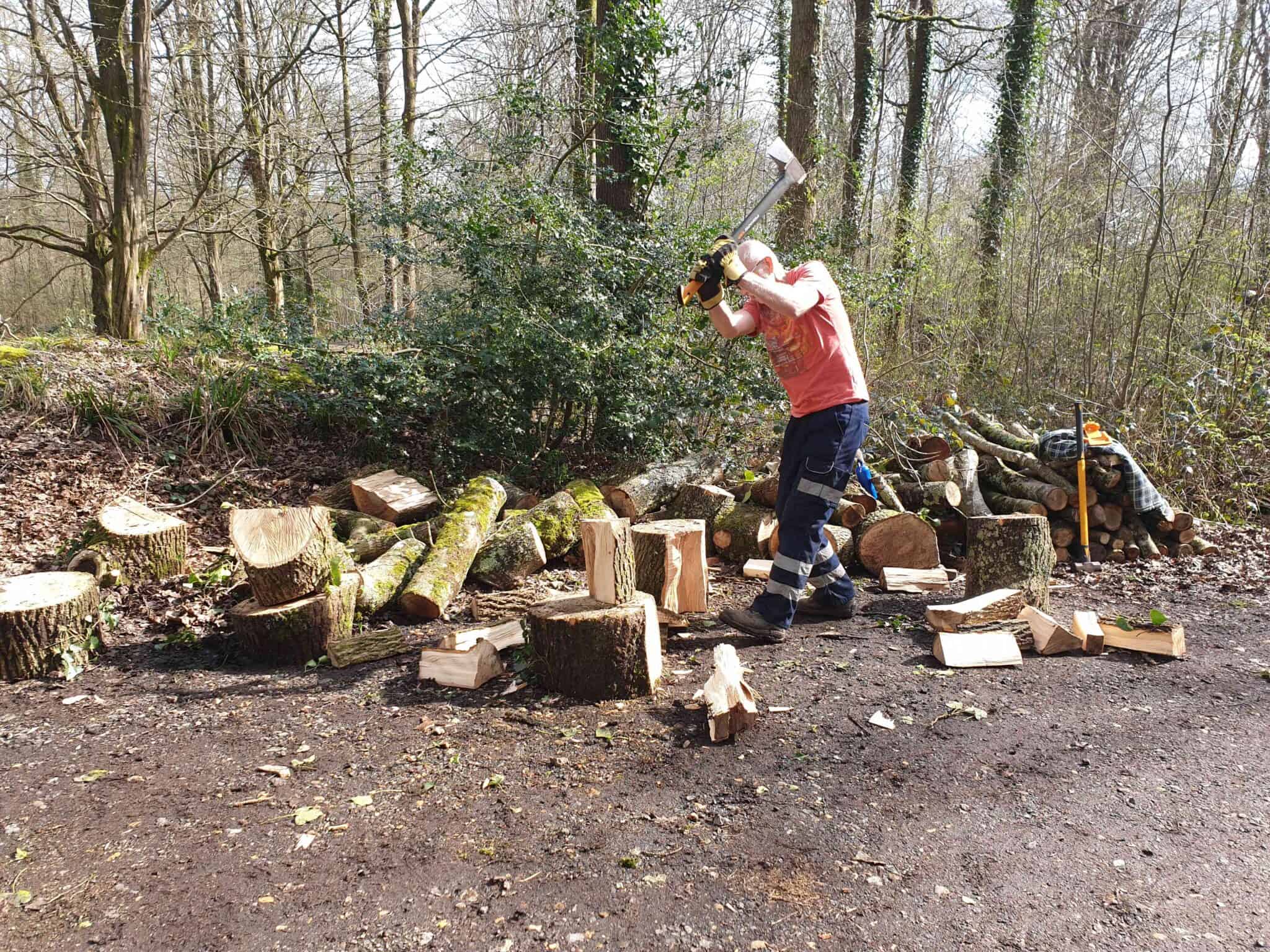 Chopping with an axe