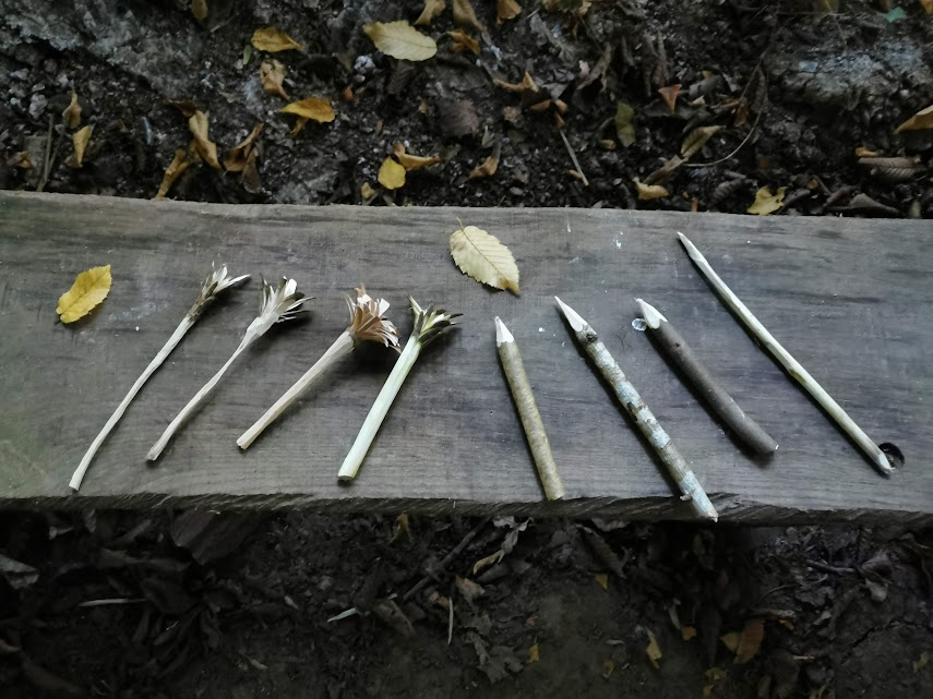 Whittled flowers